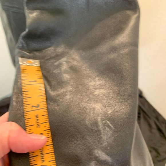 Vintage Winlit soft black leather hooded jacket pre owned size S - Picture 9 of 16